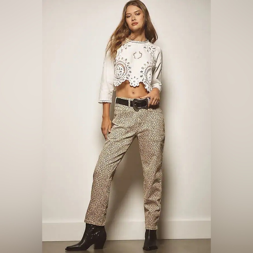PILCRO 
The Wanderer Mid-Rise Relaxed-Leg Jeans - size 27 tall